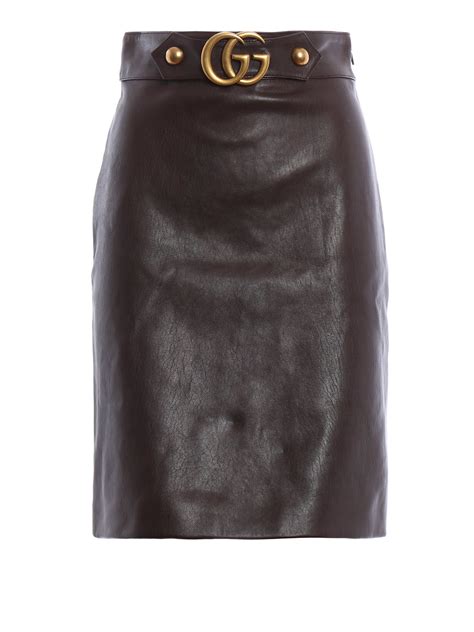 gucci t shirt leather skirt|Gucci skirts women.